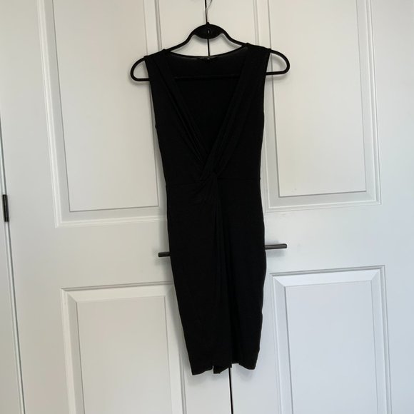 Dynamite V Neck Body Con Dress with Twisted Front - Picture 2 of 6